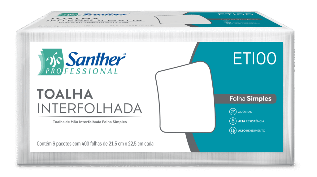 Papel Toalha Interfolha Folha Simples Santher ETI00
